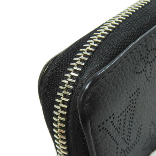 LOUIS VUITTON Long Wallet Purse M61867 Mahina leather black Zippy wallet Women Used Authentic