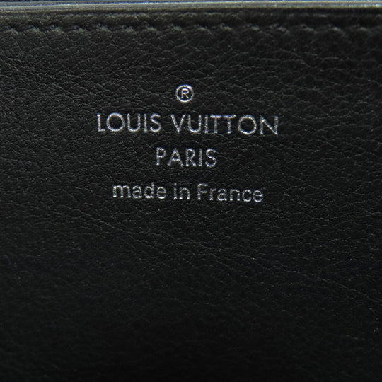 LOUIS VUITTON Long Wallet Purse M61867 Mahina leather black Zippy wallet Women Used Authentic