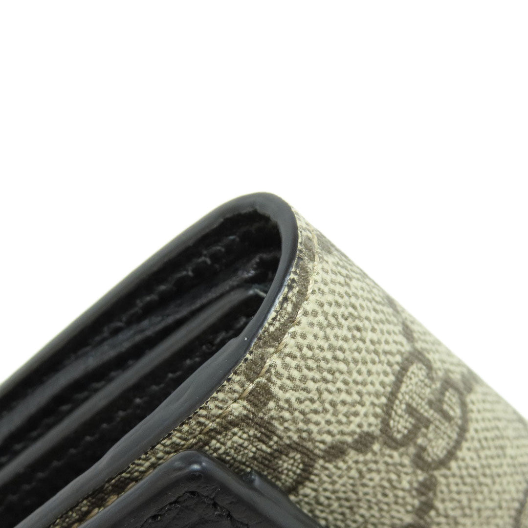 GUCCI Bifold Wallet 598587 leather black Double G Bicolor Medium Wallet Women Used Authentic