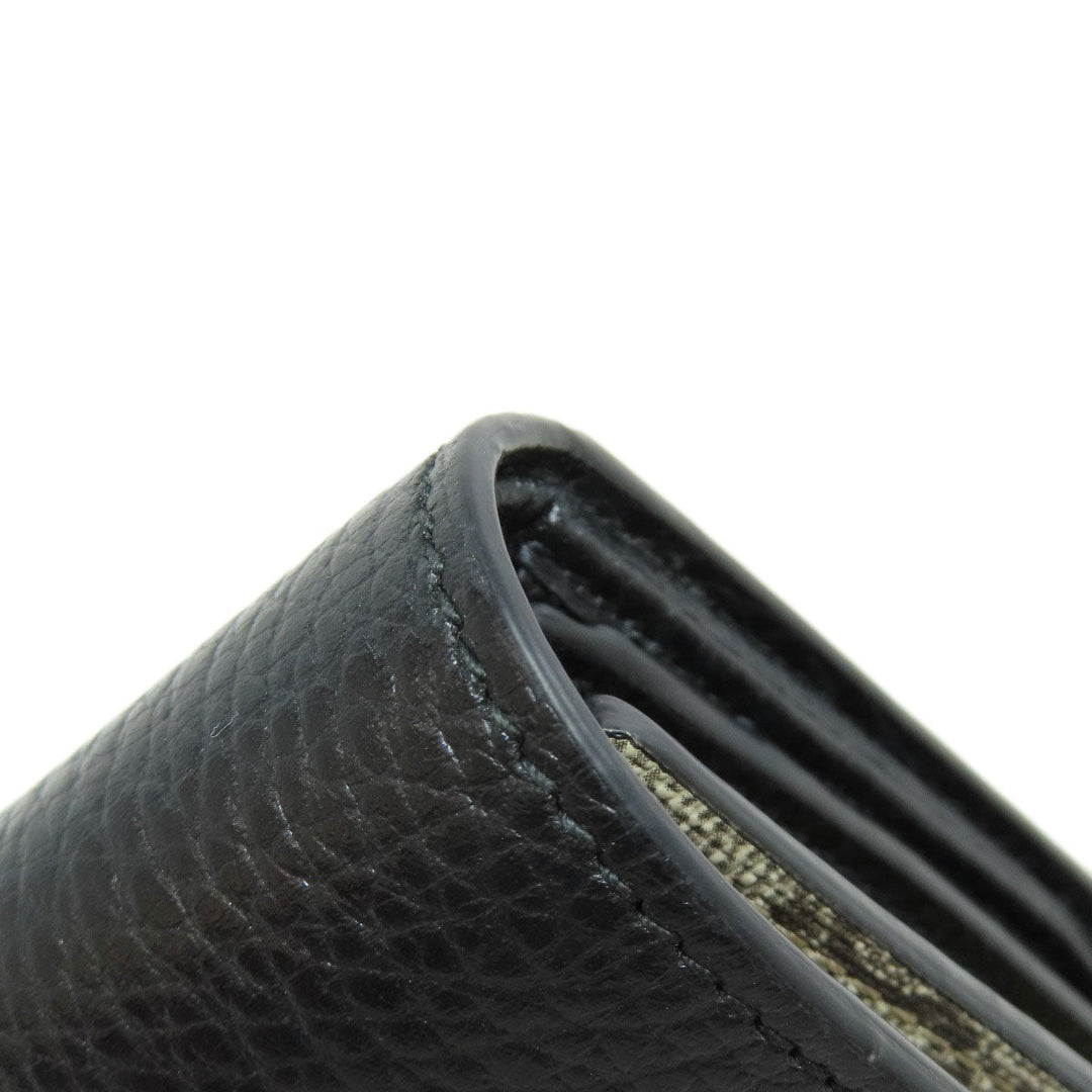 GUCCI Bifold Wallet 598587 leather black Double G Bicolor Medium Wallet Women Used Authentic