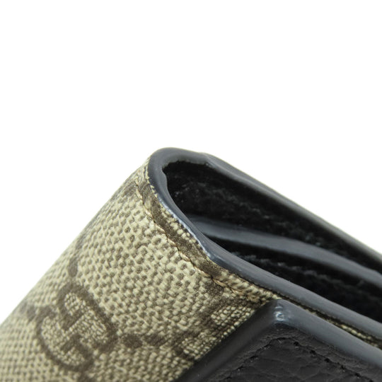 GUCCI Bifold Wallet 598587 leather black Double G Bicolor Medium Wallet Women Used Authentic