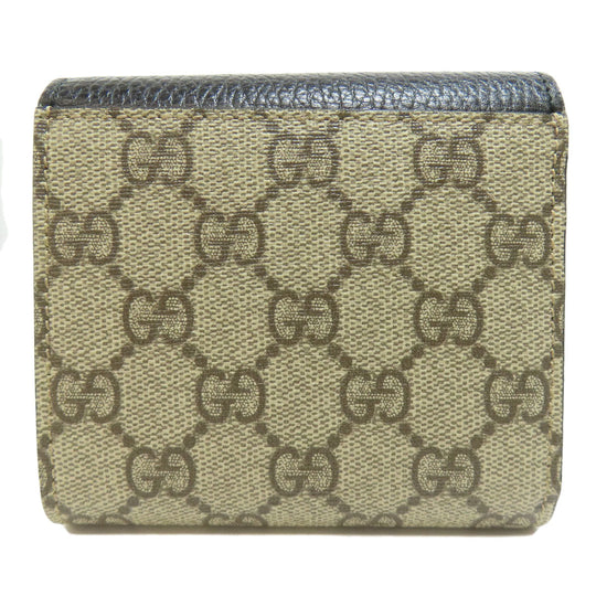 GUCCI Bifold Wallet 598587 leather black Double G Bicolor Medium Wallet Women Used Authentic