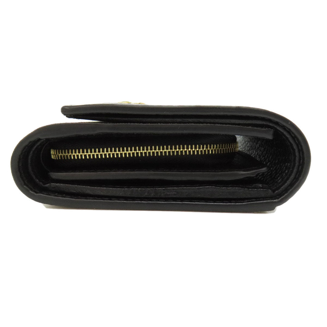 GUCCI Bifold Wallet 598587 leather black Double G Bicolor Medium Wallet Women Used Authentic