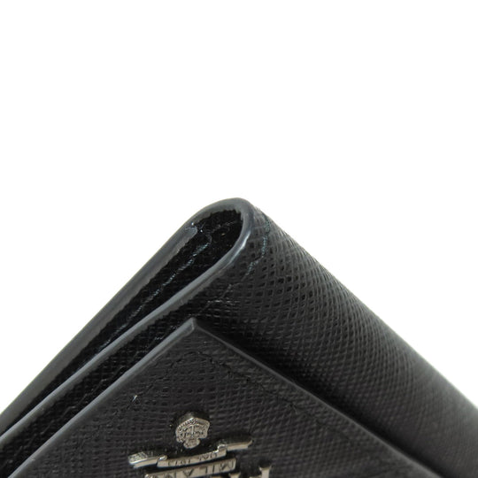 PRADA Key case Key holder  2PG222 leather black Safiano Metal Women Used Authentic