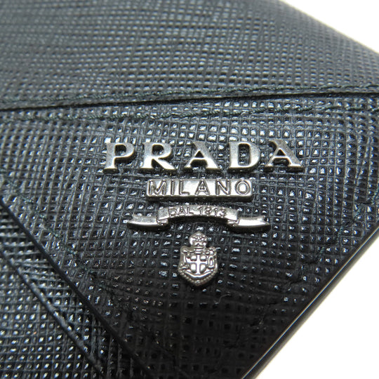 PRADA Key case Key holder  2PG222 leather black Safiano Metal Women Used Authentic