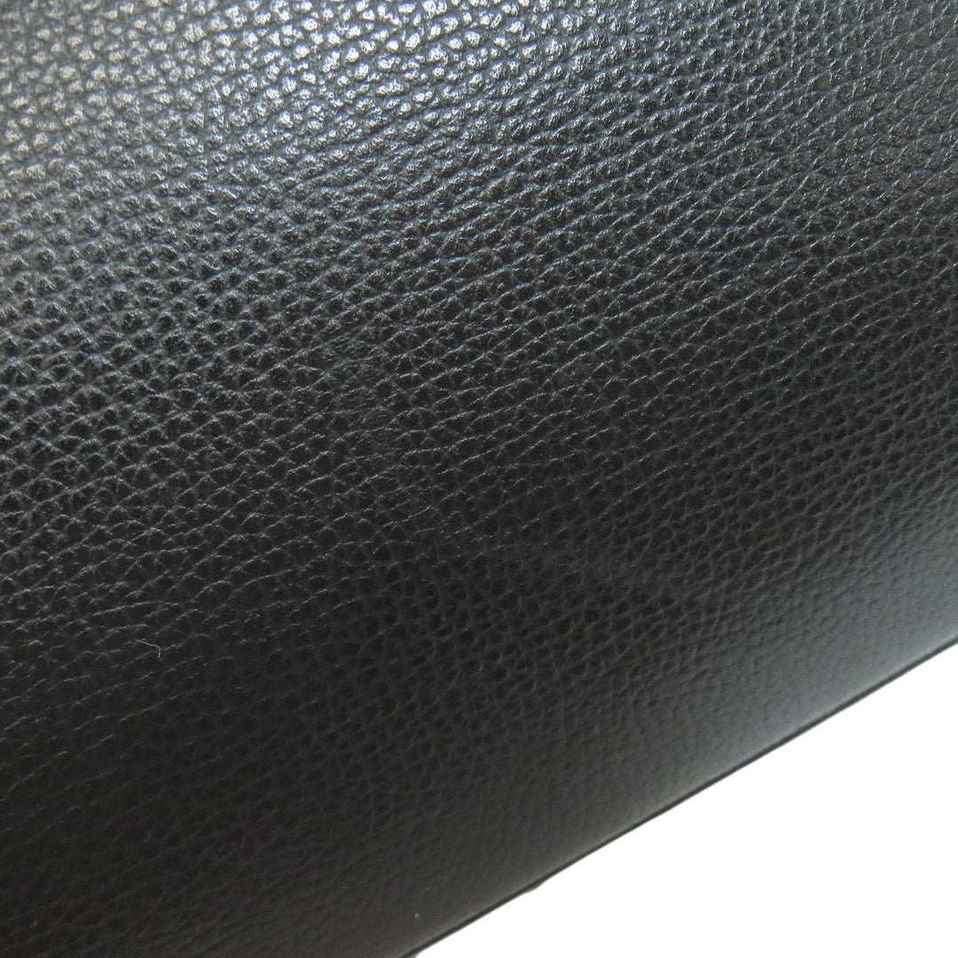 HERMES Tote Bag Calfskin black Paris Bonbay 35 SilverMetal Women Used Authentic