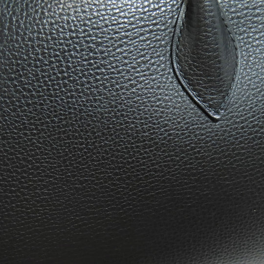 HERMES Tote Bag Calfskin black Paris Bonbay 35 SilverMetal Women Used Authentic