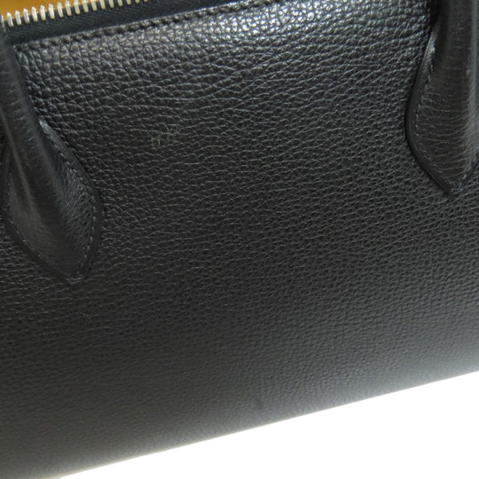 HERMES Tote Bag Calfskin black Paris Bonbay 35 SilverMetal Women Used Authentic
