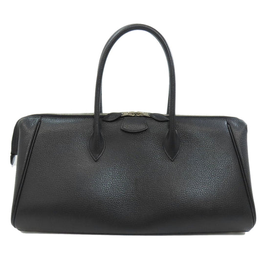 HERMES Tote Bag Calfskin black Paris Bonbay 35 SilverMetal Women Used Authentic