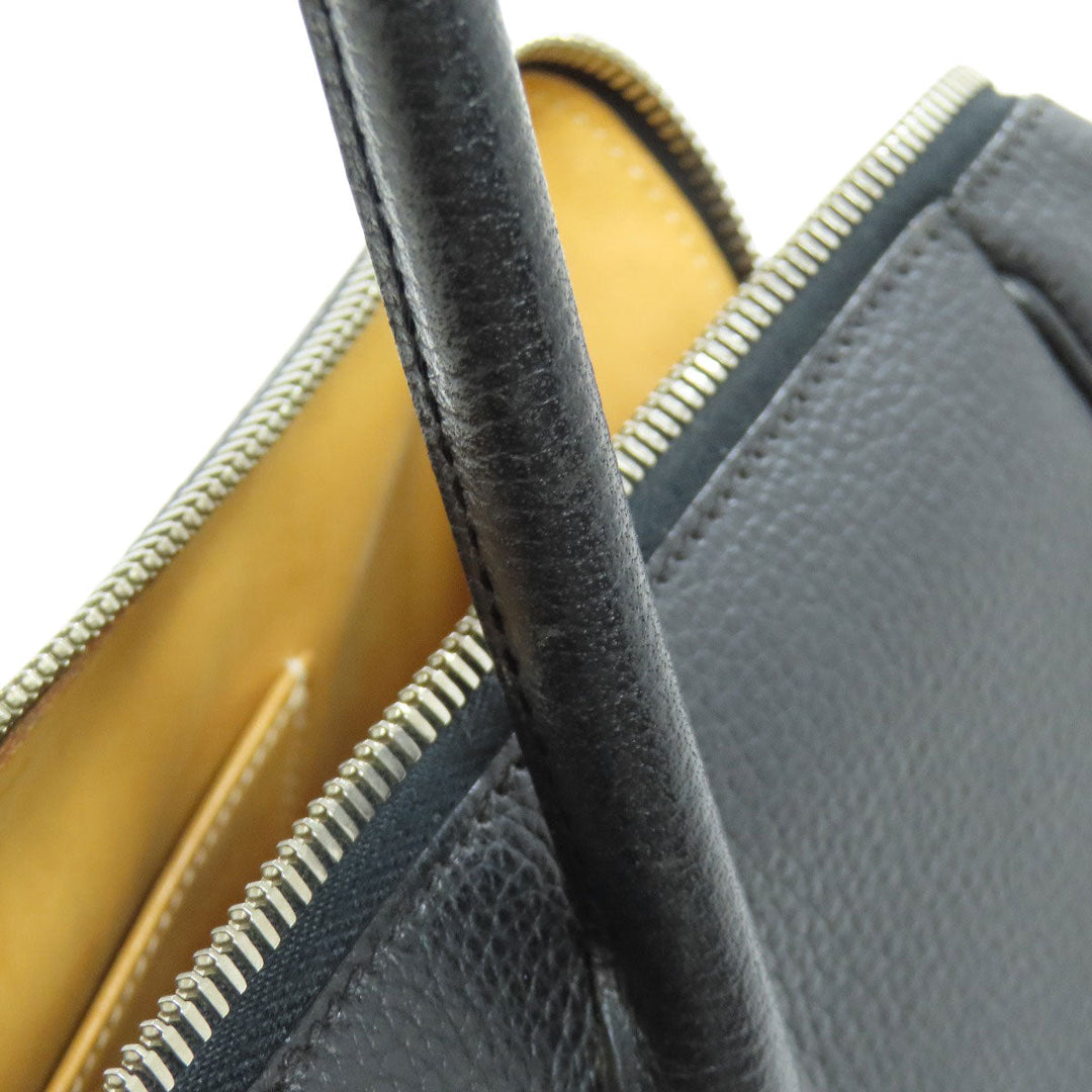 HERMES Tote Bag Calfskin black Paris Bonbay 35 SilverMetal Women Used Authentic