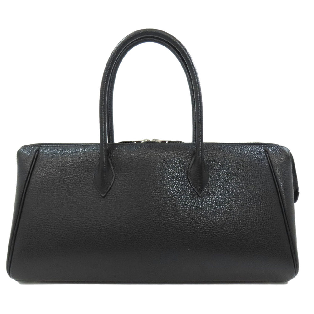 HERMES Tote Bag Calfskin black Paris Bonbay 35 SilverMetal Women Used Authentic