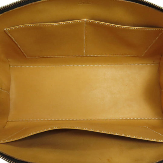 HERMES Tote Bag Calfskin black Paris Bonbay 35 SilverMetal Women Used Authentic