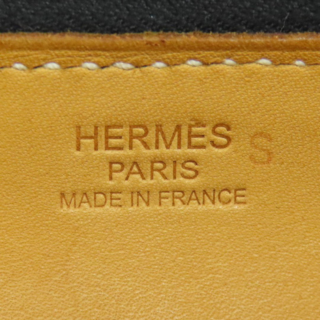 HERMES Tote Bag Calfskin black Paris Bonbay 35 SilverMetal Women Used Authentic