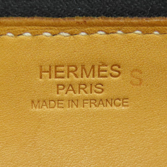 HERMES Tote Bag Calfskin black Paris Bonbay 35 SilverMetal Women Used Authentic