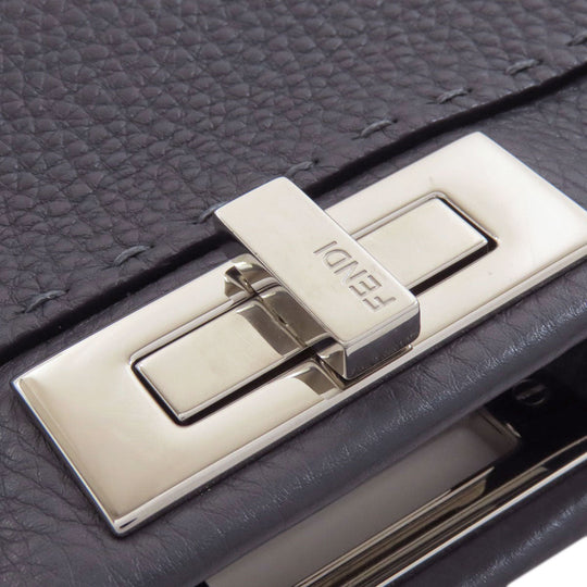 FENDI Handbag Calfskin gray Peekaboo Celeria 2WAY Women Used Authentic
