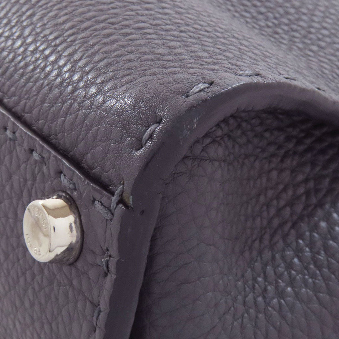FENDI Handbag Calfskin gray Peekaboo Celeria 2WAY Women Used Authentic