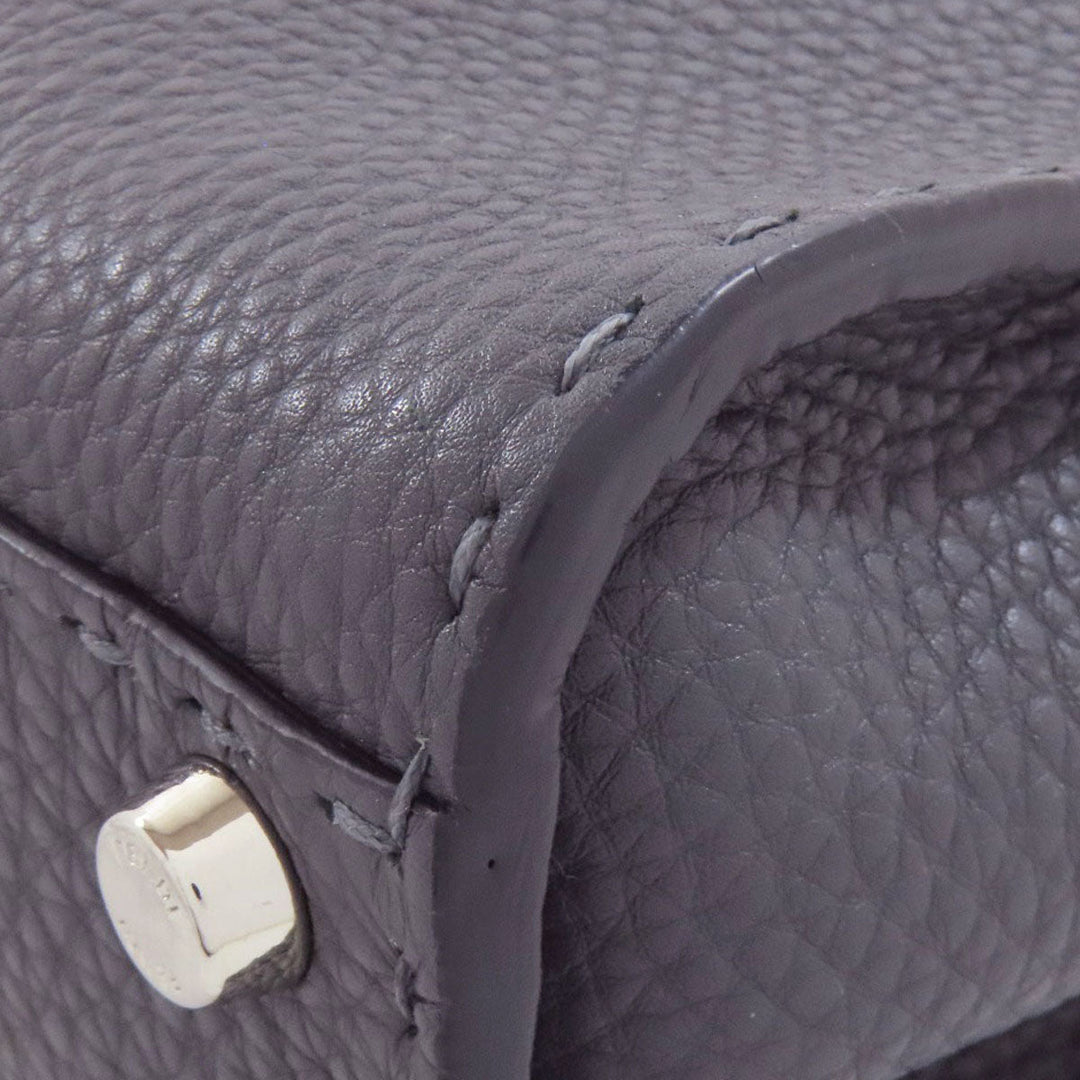 FENDI Handbag Calfskin gray Peekaboo Celeria 2WAY Women Used Authentic