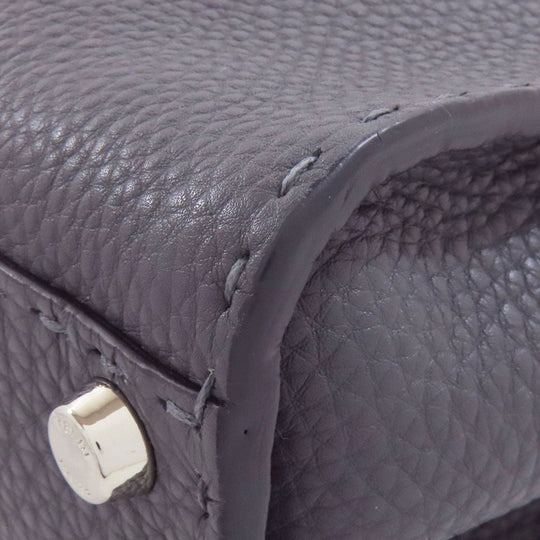 FENDI Handbag Calfskin gray Peekaboo Celeria 2WAY Women Used Authentic