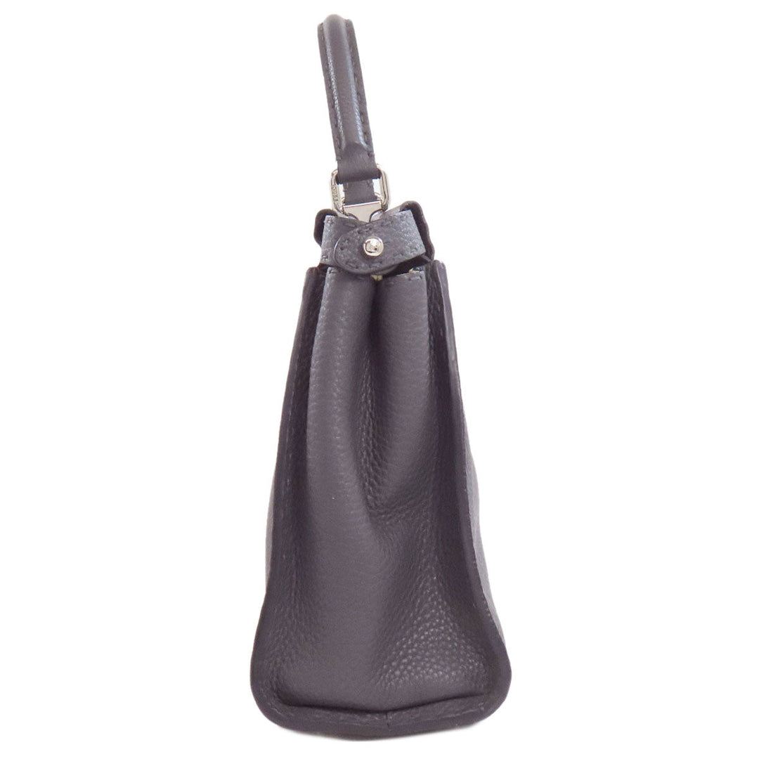 FENDI Handbag Calfskin gray Peekaboo Celeria 2WAY Women Used Authentic