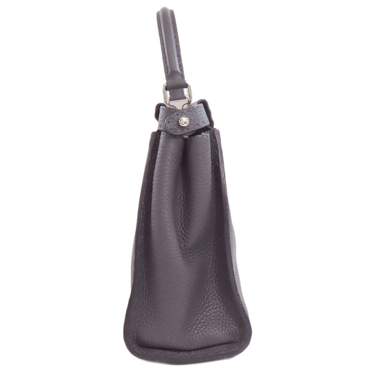 FENDI Handbag Calfskin gray Peekaboo Celeria 2WAY Women Used Authentic