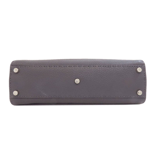 FENDI Handbag Calfskin gray Peekaboo Celeria 2WAY Women Used Authentic