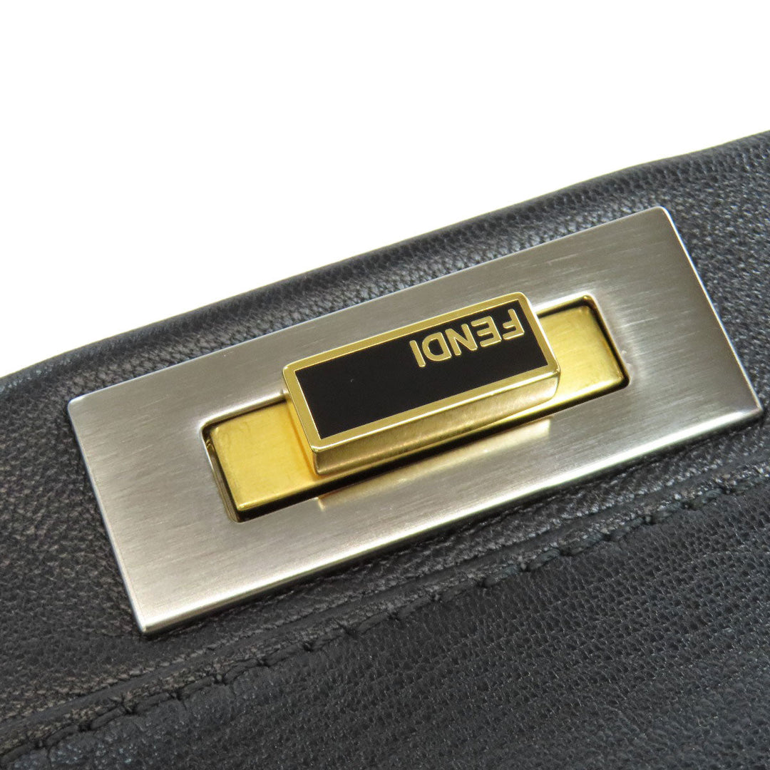 FENDI Handbag Calfskin black Peekaboo 2WAY Women Used Authentic