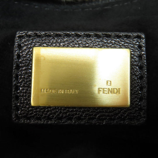 FENDI Handbag Calfskin black Peekaboo 2WAY Women Used Authentic