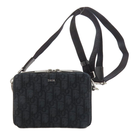 Christian Dior Shoulder Bag canvas black Trotter Women Used Authentic