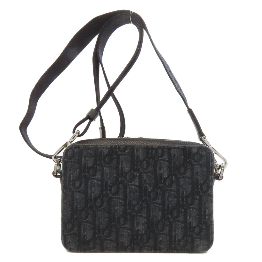 Christian Dior Shoulder Bag canvas black Trotter Women Used Authentic