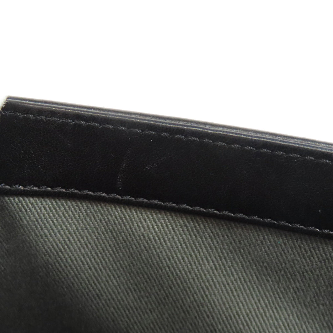 CHANEL Shoulder Bag lambskin black Boy Chanel SilverMetal Women Used Authentic