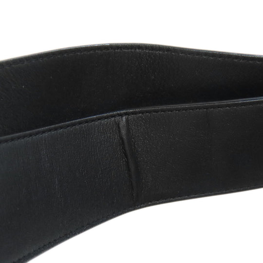 CHANEL Shoulder Bag lambskin black Boy Chanel SilverMetal Women Used Authentic