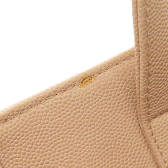 CHANEL Handbag Grained Calfskin Skin beige COCO Mark Gold Metal 2WAY
