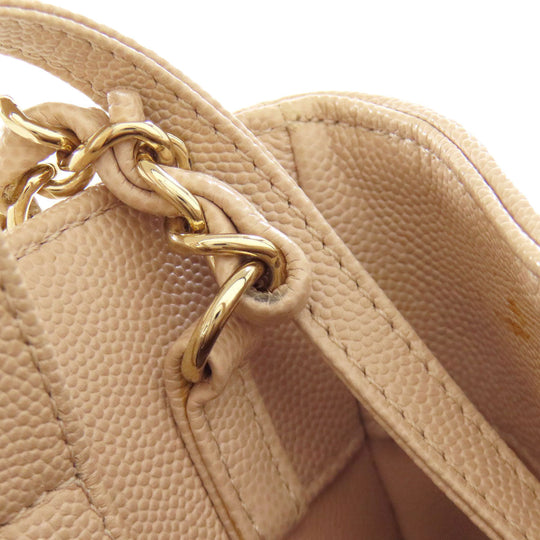 CHANEL Handbag Grained Calfskin Skin beige COCO Mark Gold Metal 2WAY