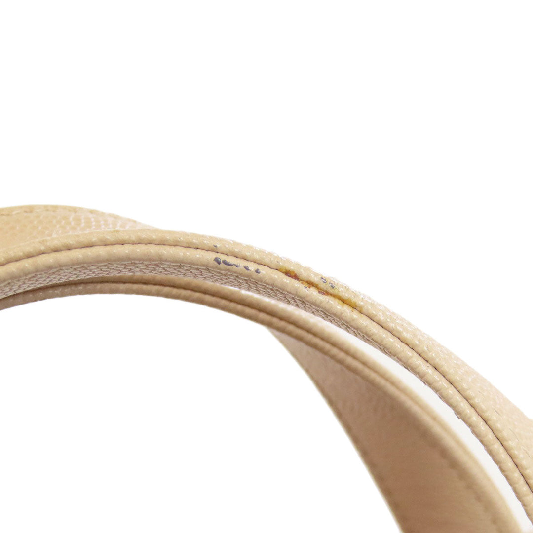 CHANEL Handbag Grained Calfskin Skin beige COCO Mark Gold Metal 2WAY