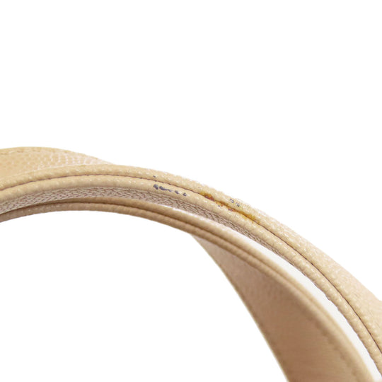 CHANEL Handbag Grained Calfskin Skin beige COCO Mark Gold Metal 2WAY
