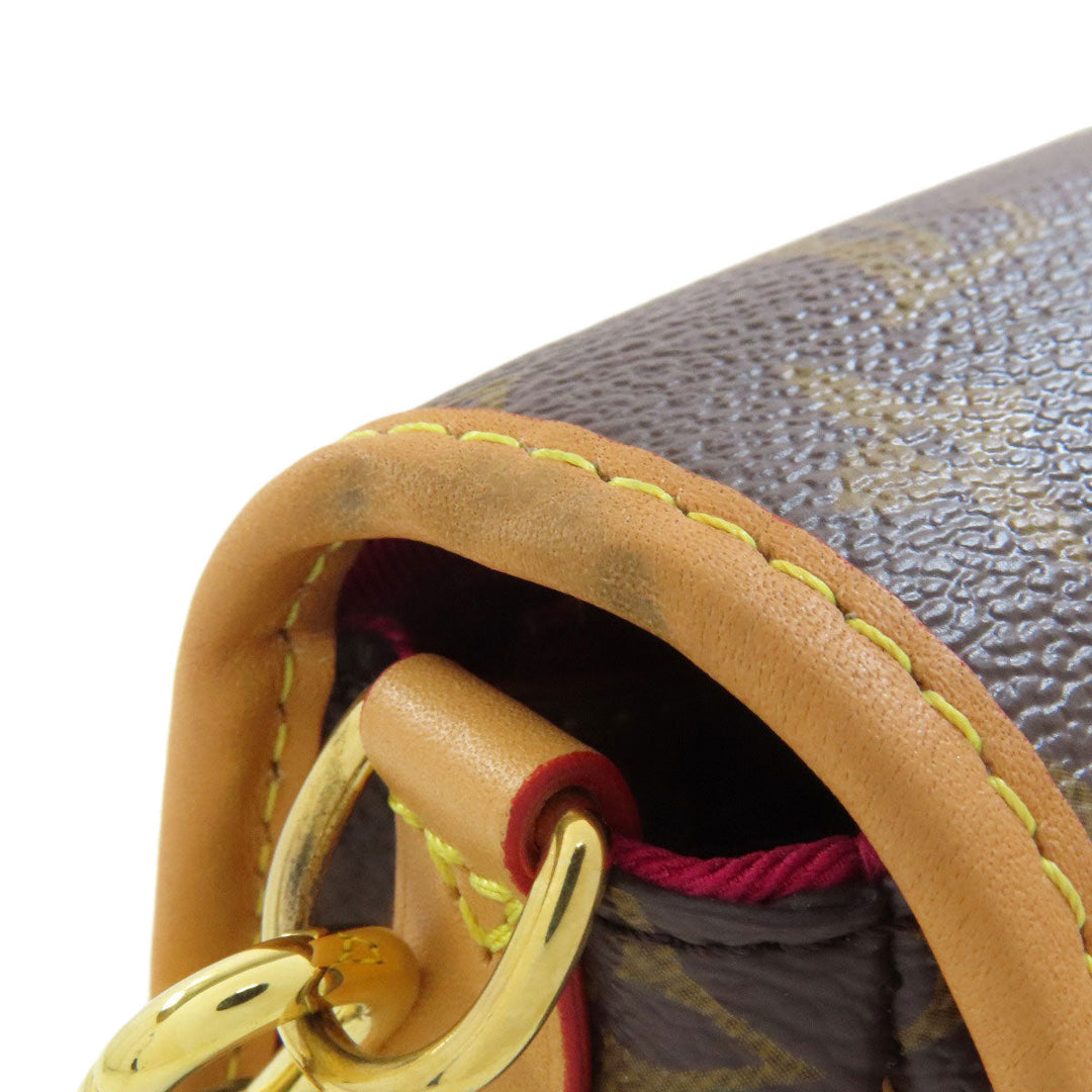 LOUIS VUITTON Shoulder Bag M46049 Monogram canvas Brown Diane NM PM Women Used Authentic