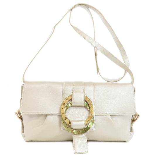 BVLGARI Shoulder Bag leather white Chandra