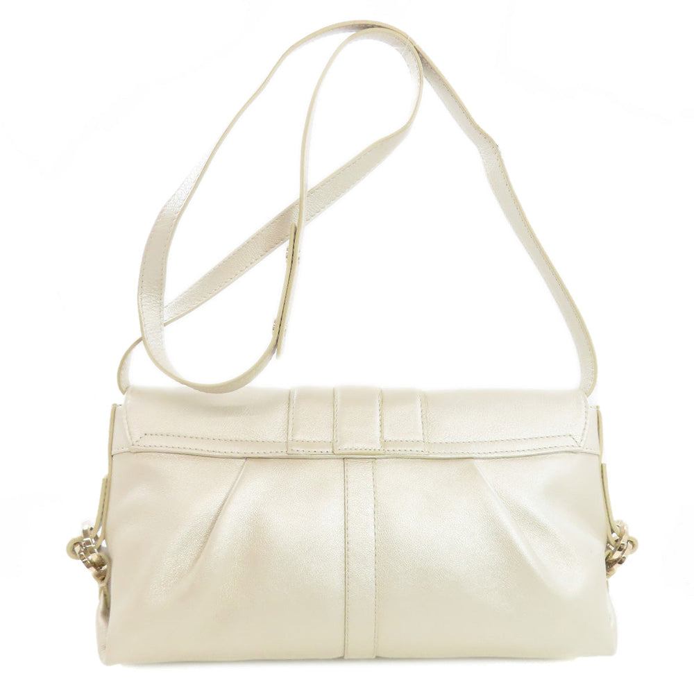 BVLGARI Shoulder Bag leather white Chandra