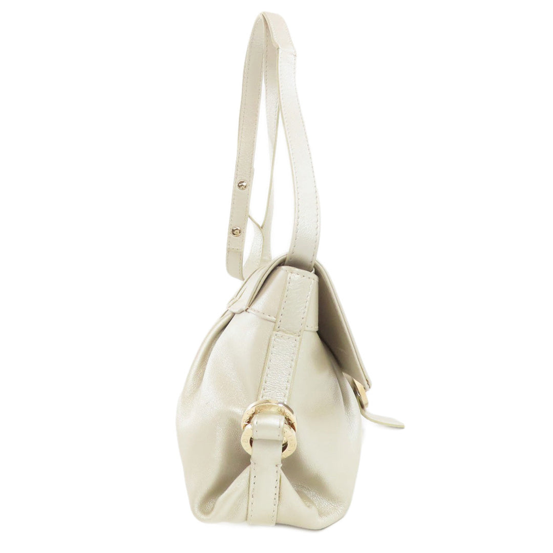 BVLGARI Shoulder Bag leather white Chandra