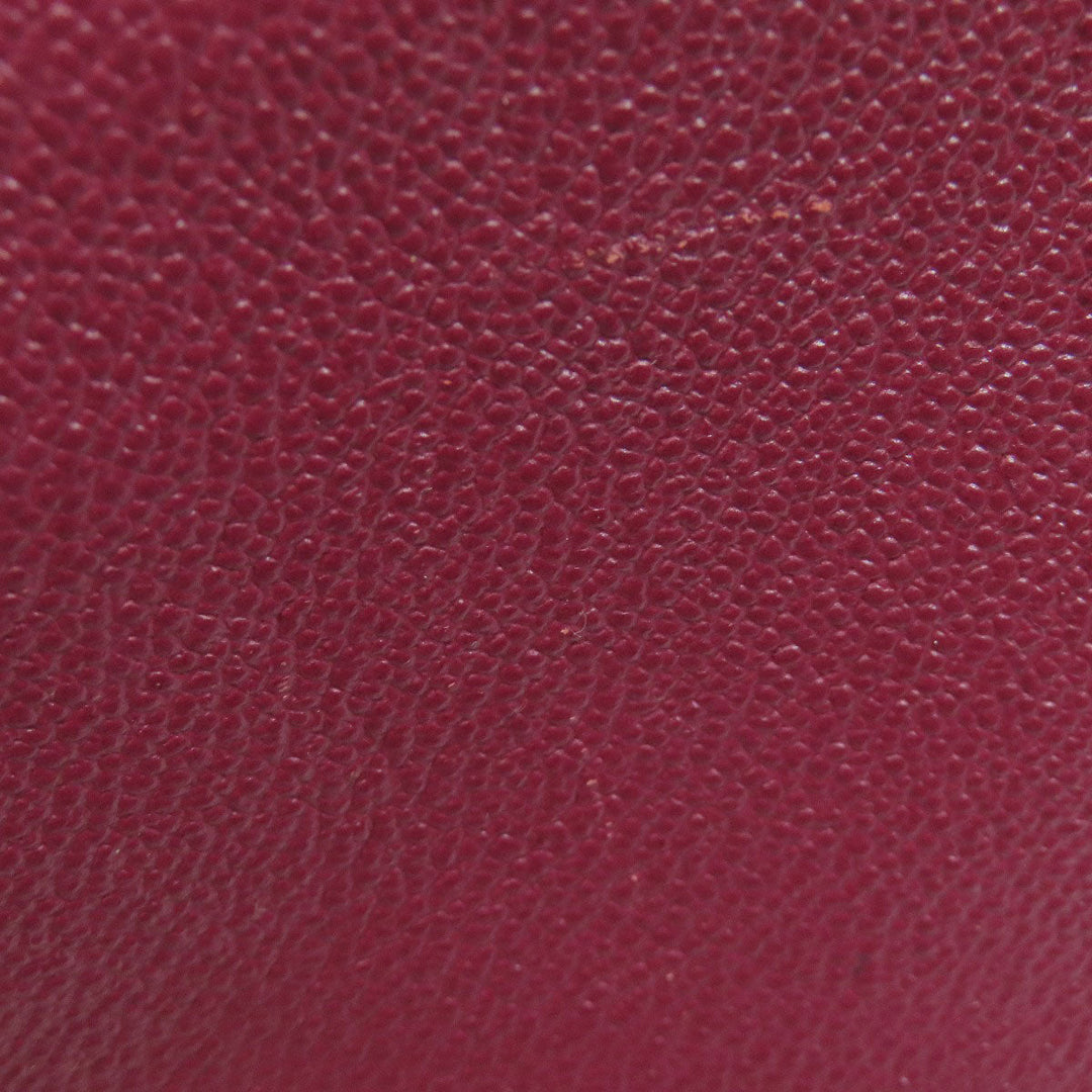 BURBERRY Shoulder Bag leather purple logo Women Used Authentic