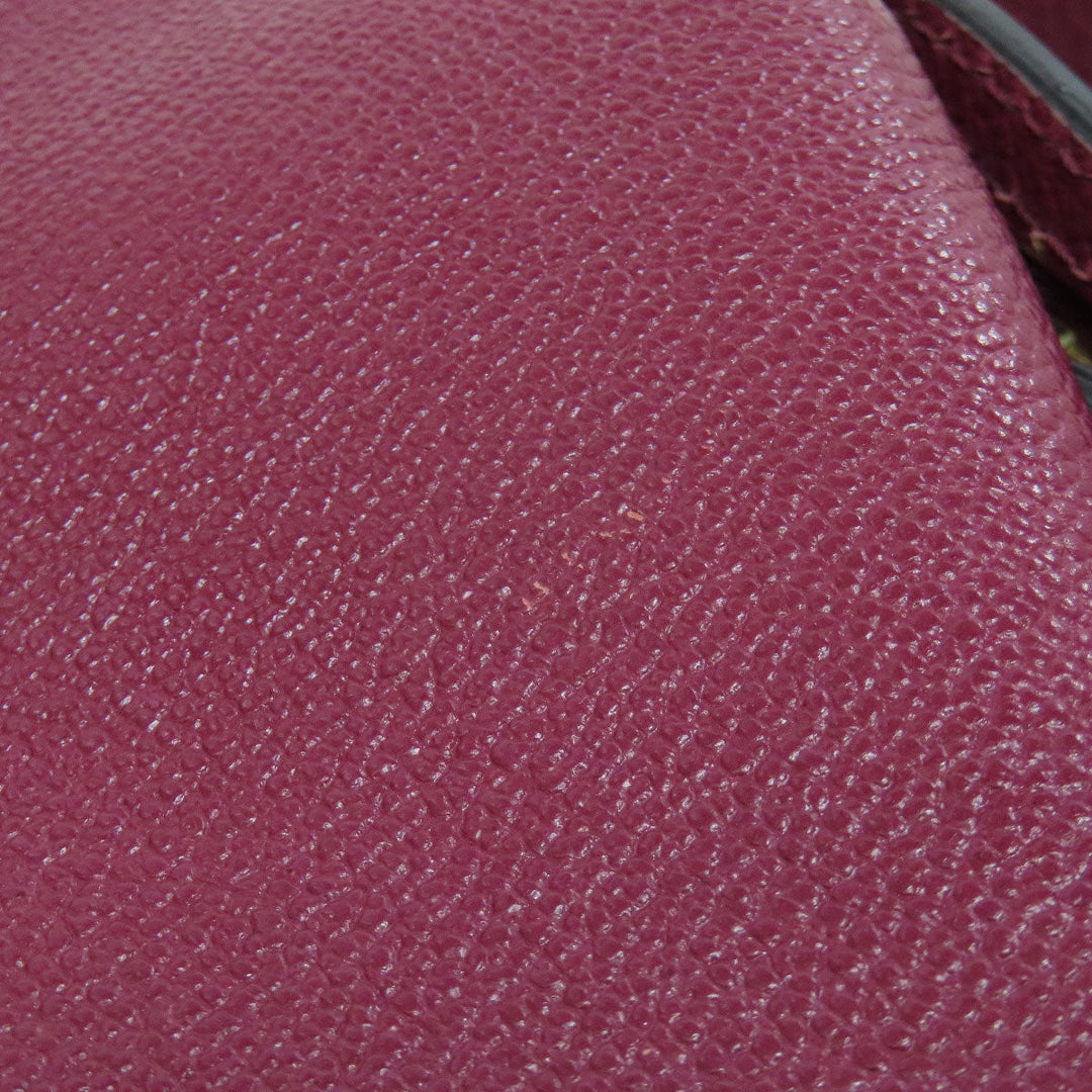 BURBERRY Shoulder Bag leather purple logo Women Used Authentic
