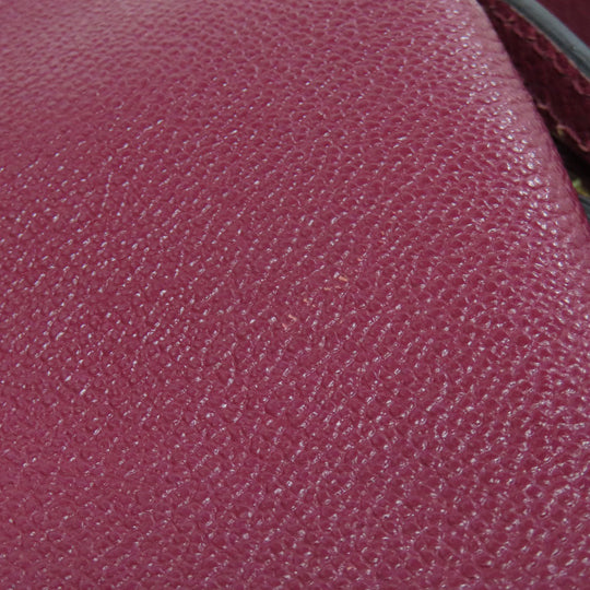 BURBERRY Shoulder Bag leather purple logo Women Used Authentic