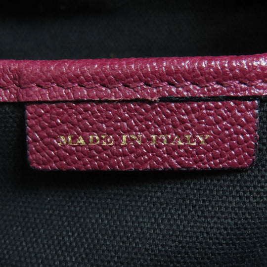 BURBERRY Shoulder Bag leather purple logo Women Used Authentic