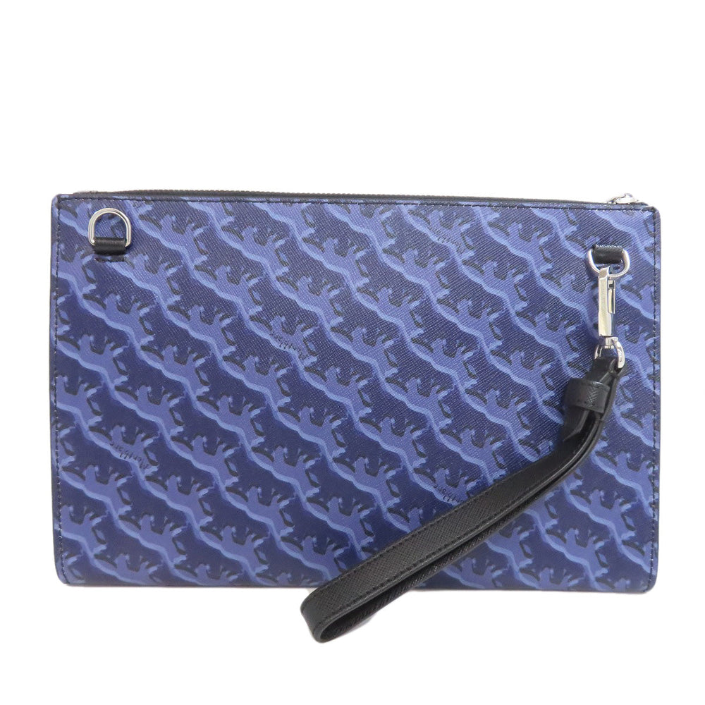 MONTBLANC Clutch bag PVC Navy Maison Kitsune collaboration Women Used Authentic