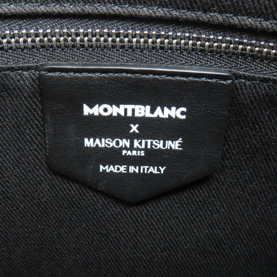 MONTBLANC Clutch bag PVC Navy Maison Kitsune collaboration Women Used Authentic