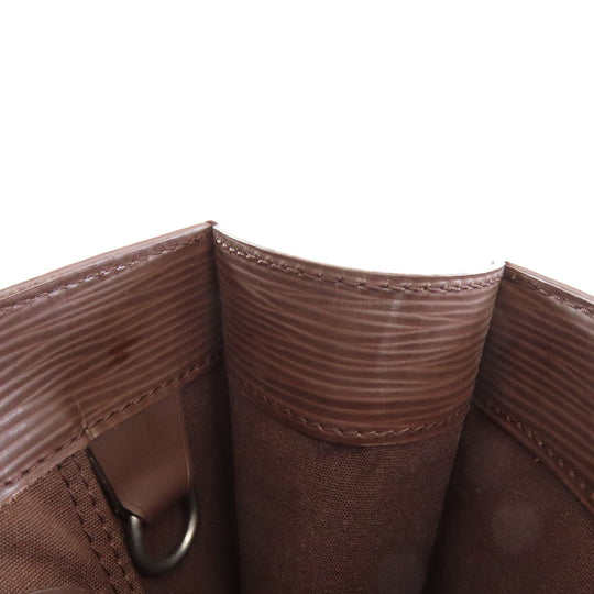 LOUIS VUITTON Handbag M5274D Epi Brown Sac Plat Women Used Authentic