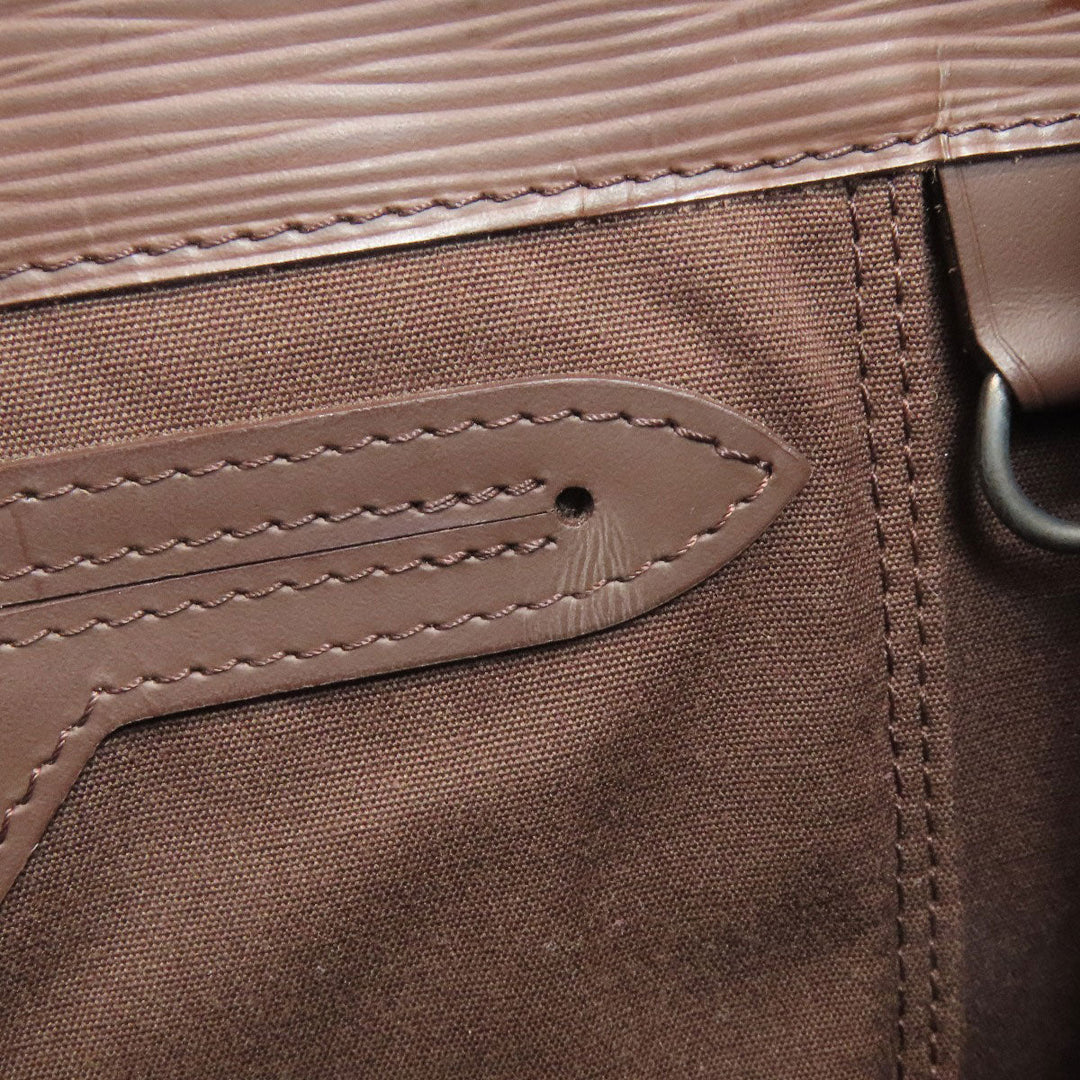 LOUIS VUITTON Handbag M5274D Epi Brown Sac Plat Women Used Authentic