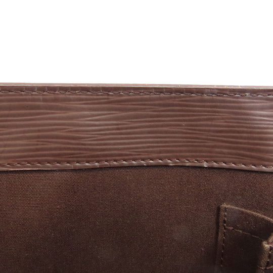 LOUIS VUITTON Handbag M5274D Epi Brown Sac Plat Women Used Authentic