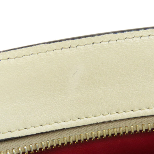PRADA Shoulder Bag leather Red Lip mark Women Used Authentic