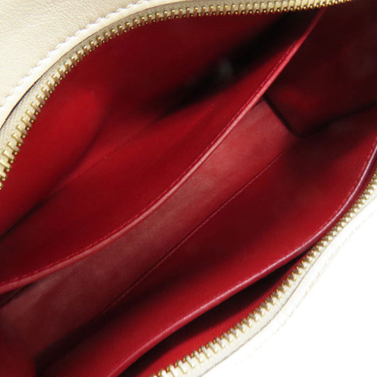 PRADA Shoulder Bag leather Red Lip mark Women Used Authentic